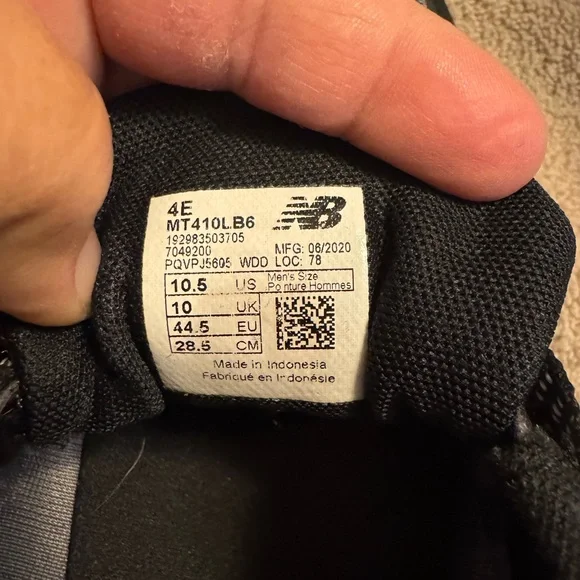 New Balance Men's Black and Gray Athletic Shoes, size 10.5 - Picture 7 of 7